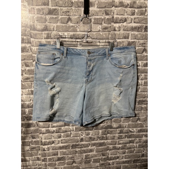 Maurices Pants - Maurices Denim‎ Shorts Distressed Rips Light Wash Casual Womens Size 18